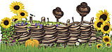 Заборчик плетень с подсолнухами. Декоративные стенды, фото 3
