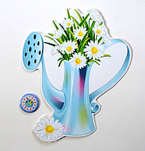 Лейка с цветами. Настенная декорация для детского сада.