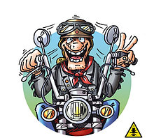 Наклейка Байкер