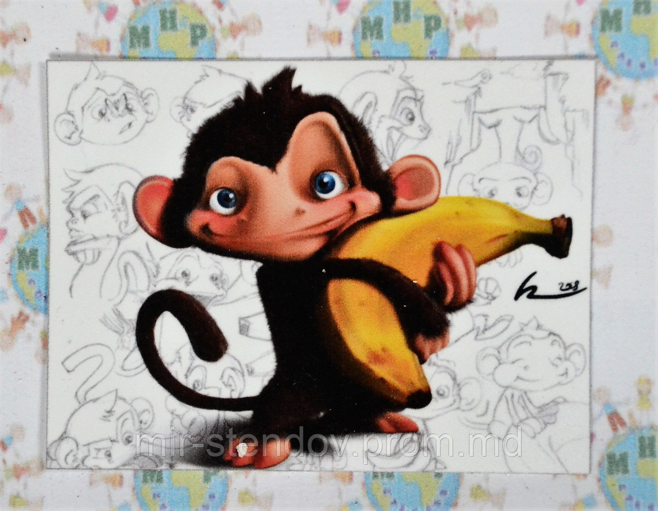 Наклейка Обезьяна, фото 1
