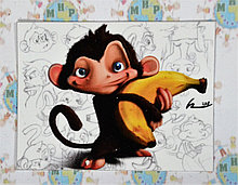 Наклейка Обезьяна