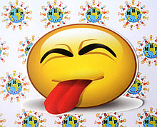 Наклейка на авто Смайл с языком