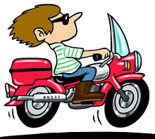 Наклейка Мопедист