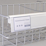 Ценникодержатель для крепления на корзины из металлических прутьев, фото 2