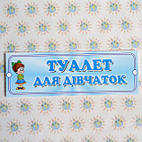 Табличка пластиковая Туалет для девочек, фото 2