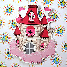 Замок в облаках. Настенная декорация для детского сада.