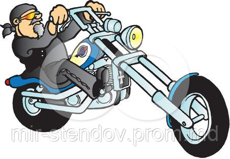 Наклейка Чувак на кротом байке, фото 1