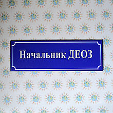 Табличка Начальник ДЕОЗ