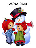 Снеговик и дети. Декорация настенная, фото 2