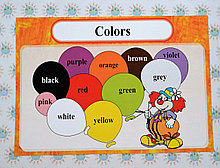 Colored balls. Стенд для кабинета английского языка.