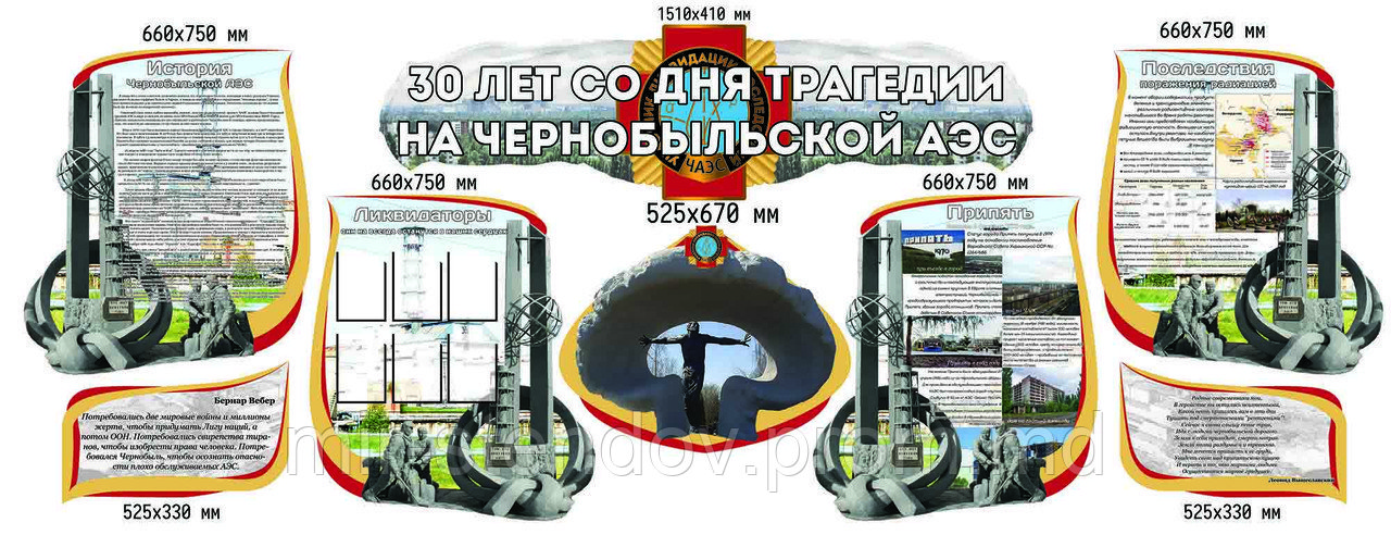 30 лет со дня Чернобыльской аварии. Стенд памяти аварии на ЧАЭС, фото 1