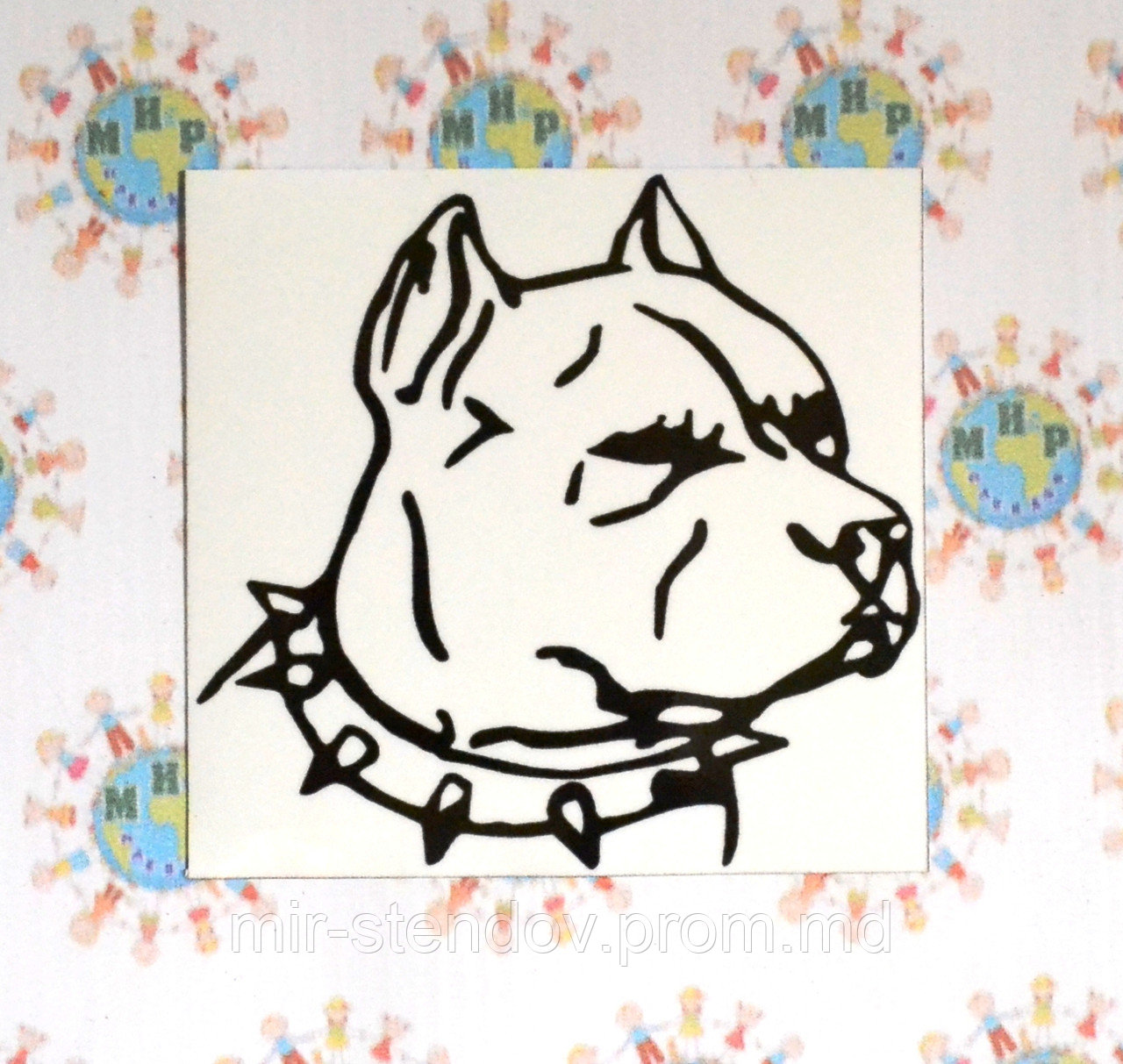 Наклейка на автомобиль Бульдог, фото 1