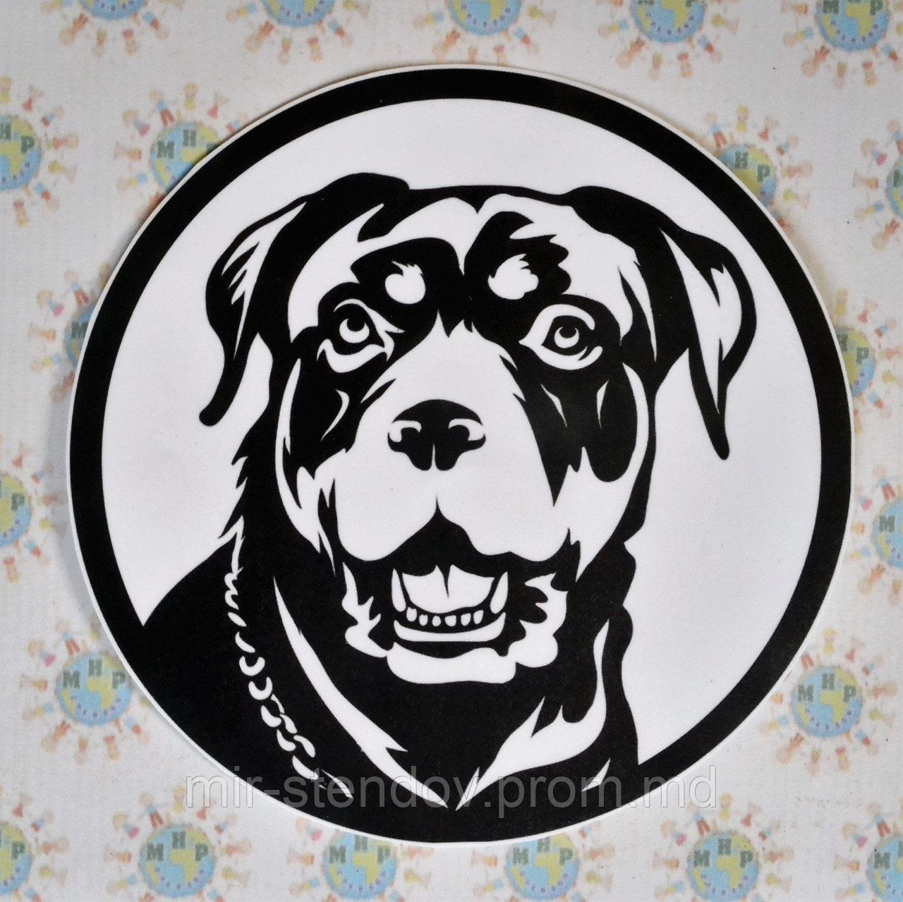 Наклейка на авто Ротвейлер, фото 1