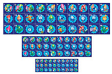 Наклейки на шкафчики, кроватку, полотенца Фиксики