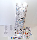 Фото обои - раскраски. Карта мира с наклейками и загадками, фото 5