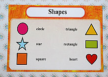 Shapes. Стенд для кабинета английского языка.