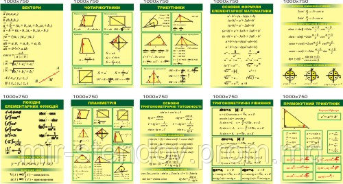 Комплект стендов для кабинета математики 2, фото 1