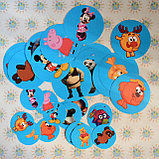 Наклейки на шкафчики, кроватку, полотенца Мультфильмы, фото 2