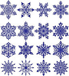 Наклейки Снежинки интерьерные, фото 4