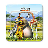 Наклейка на выключатель Мадагаскар, фото 2