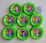 Значок Выпускника с фотографией и розеткой салатовый, фото 2