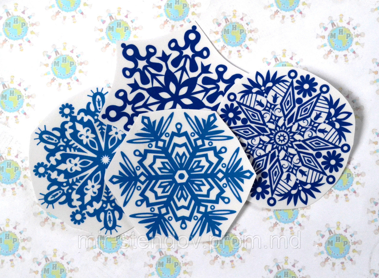 Наклейки для окон Снежинки, фото 1