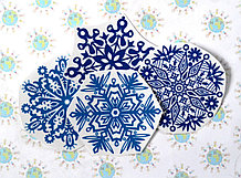Наклейки для окон Снежинки