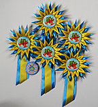 Значок Выпускник школы с розеткой Астра с ленточкой, фото 5