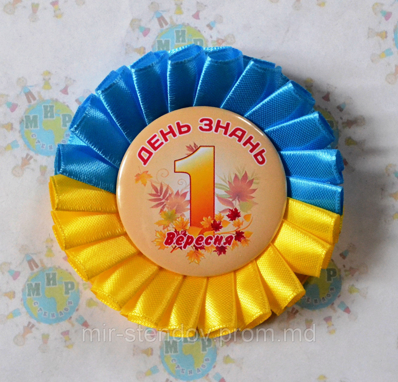 Значок на 1 сентября. День знаний с розеткой Символика, фото 1