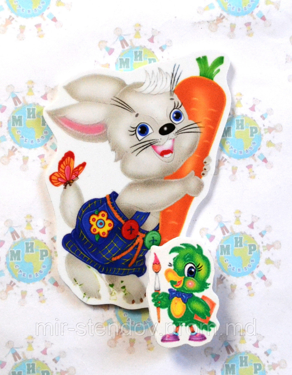 Магнитный стенд для крепления рисунка Зайка, фото 1