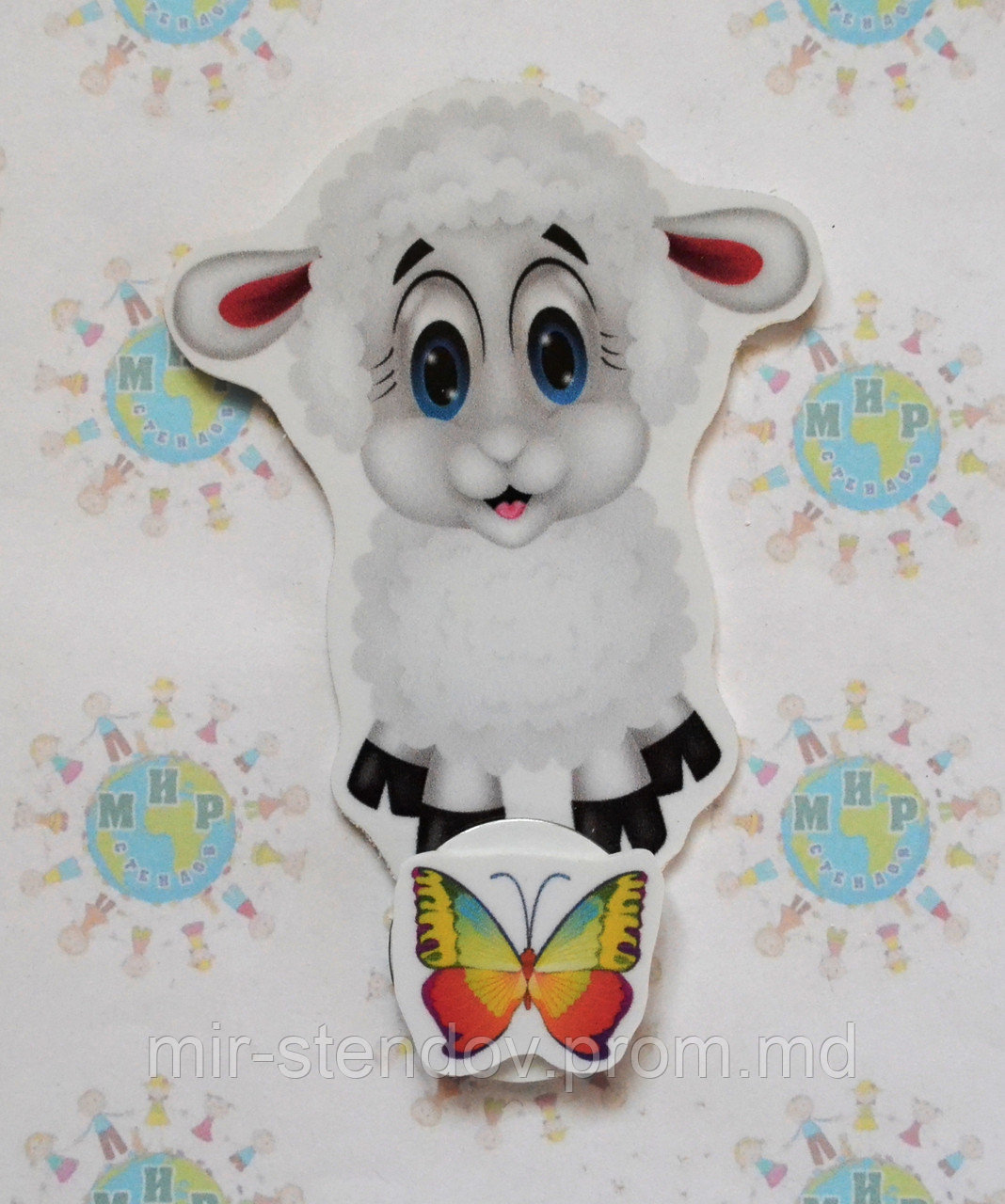 Магнитный стенд для крепления рисунка Овечка, фото 1