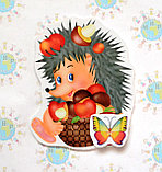 Магнитный стенд для крепления рисунка Ёжик, фото 2