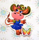 Магнитный стенд для крепления рисунка Весёлая коровка, фото 2