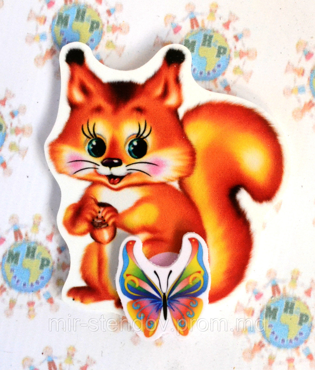 Магнитный стенд для крепления рисунка Бельчонок, фото 1