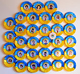 Значок Випускник з розеткой Україна. Стрічка на випускний, фото 3