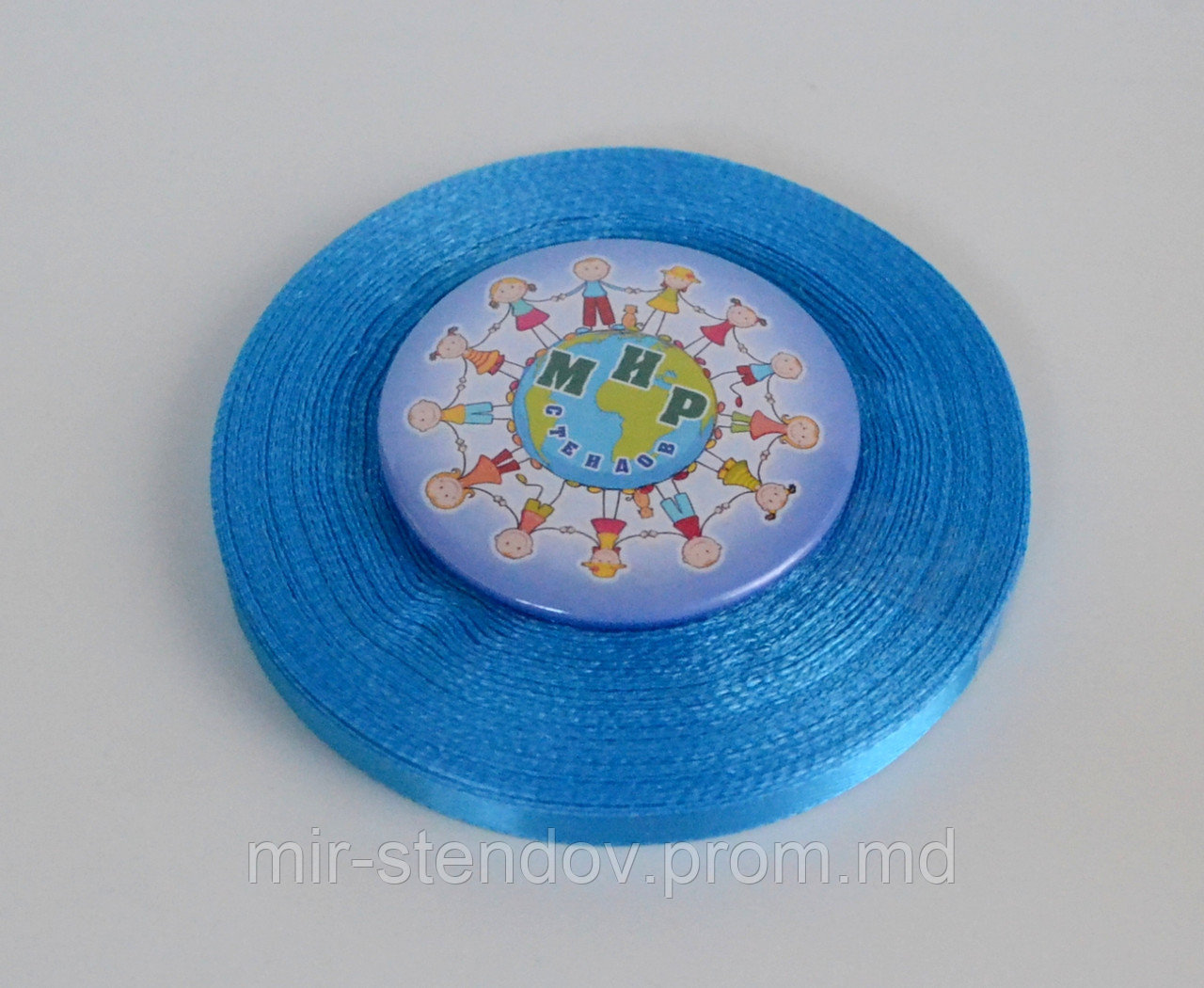 Лента атласная 6 мм Голубая 8104, фото 1