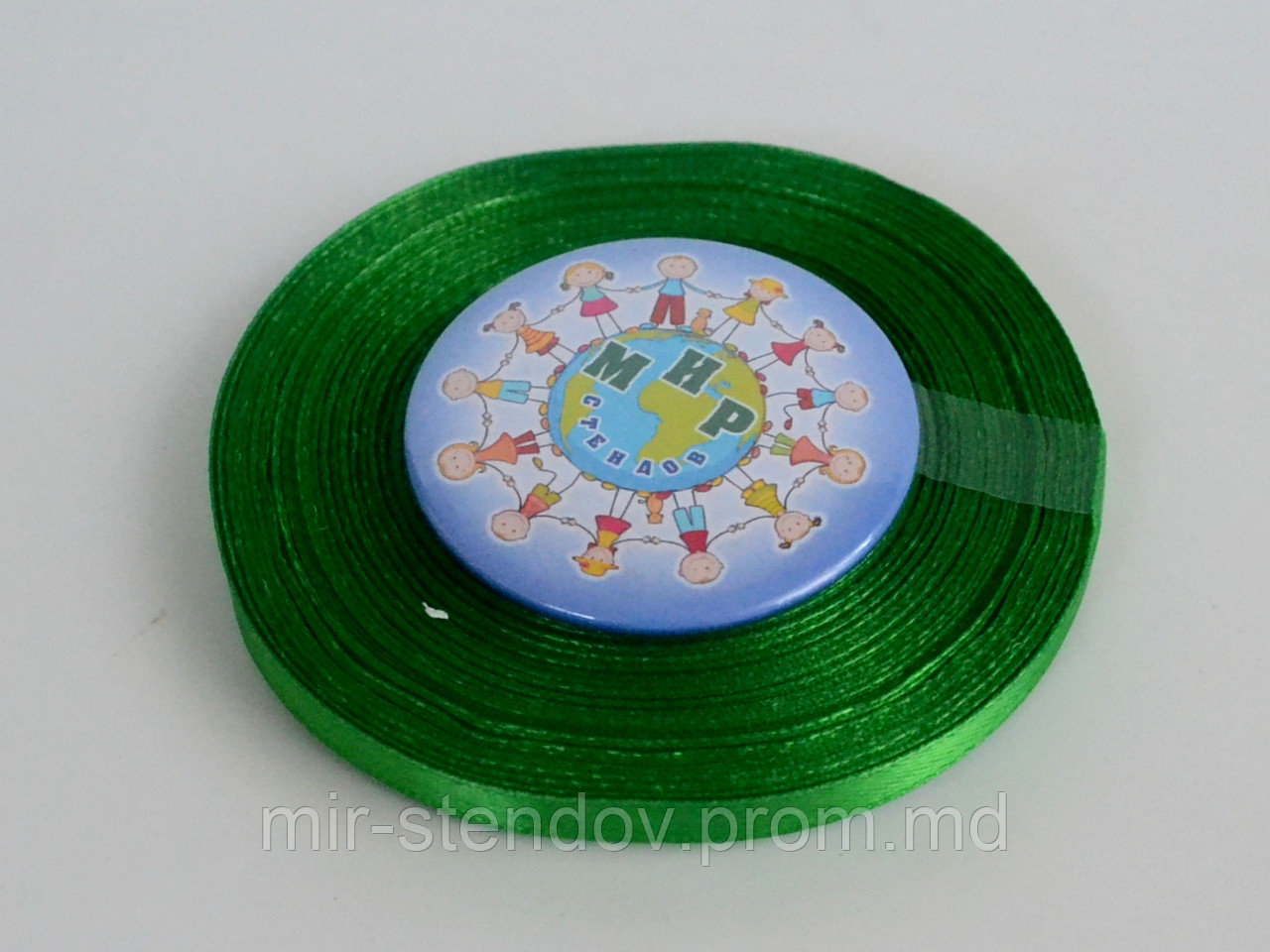 Лента атласная 6 мм Зелёная 8086, фото 1