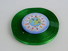 Лента атласная 6 мм Зелёная 8086