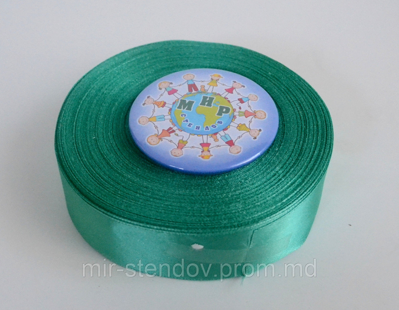 Лента атласная 25 мм Морская волна тёмная, фото 1