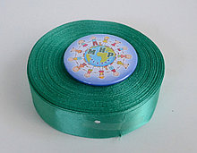 Лента атласная 25 мм Морская волна тёмная