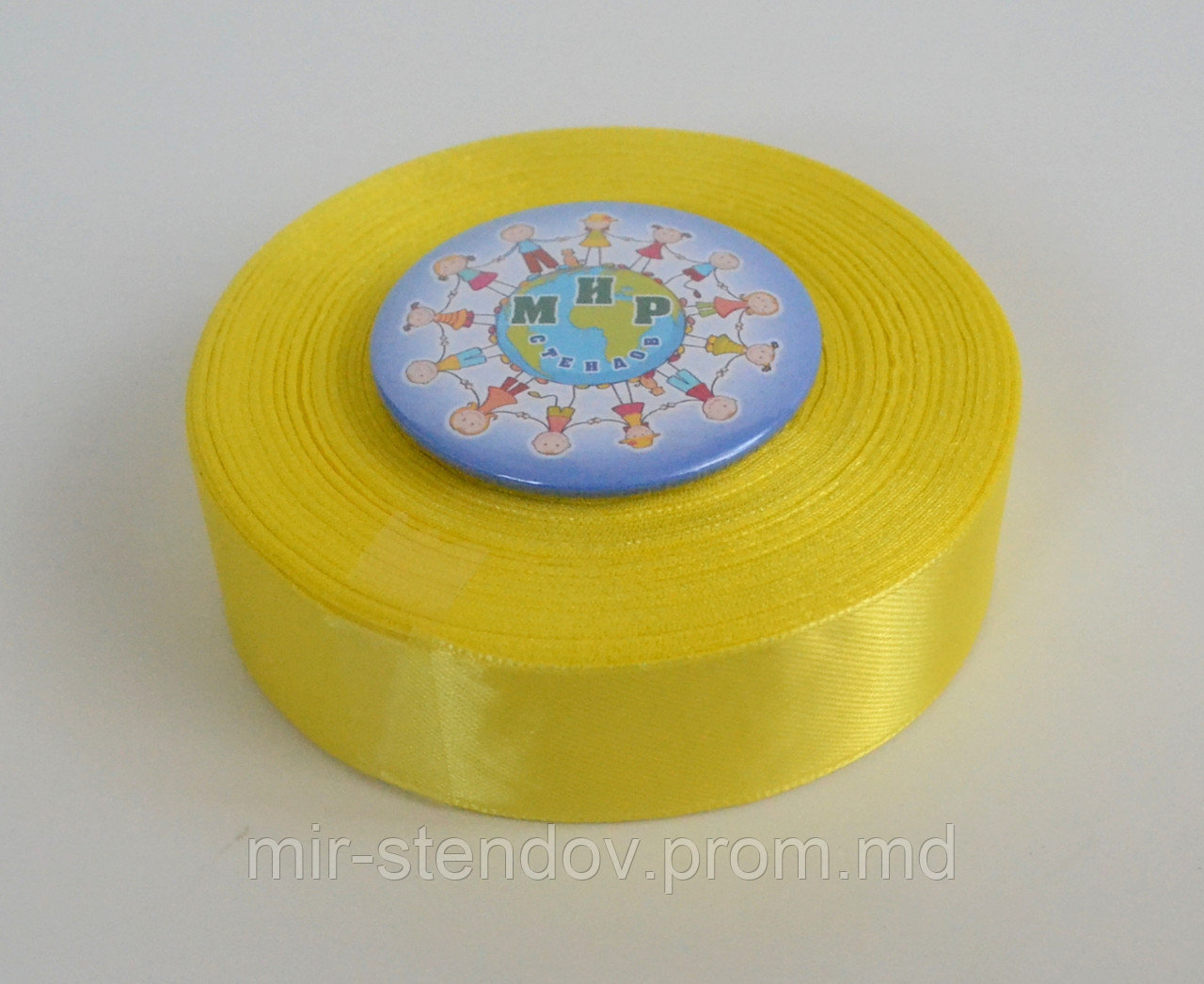 Лента атласная 25 мм Жёлтая 8011, фото 1