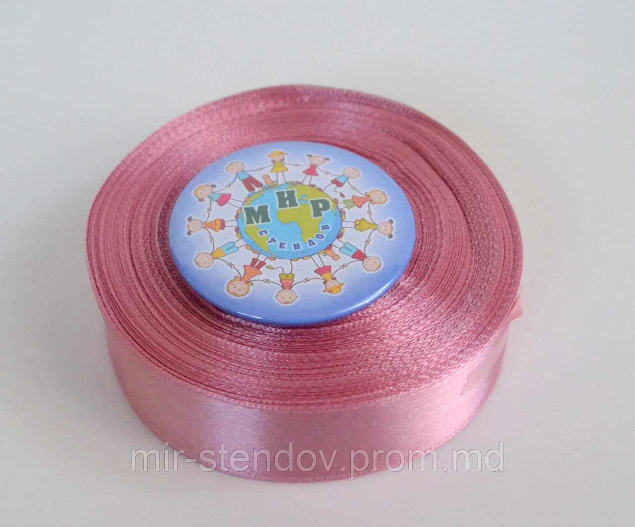 Лента атласная 25 мм Розовый фрез, фото 1