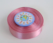 Лента атласная 25 мм Розовый фрез