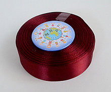Лента атласная 25 мм Бордо 8059
