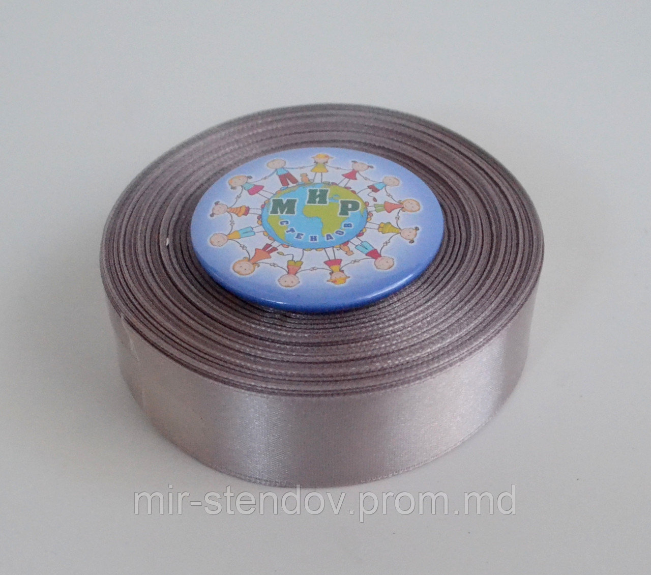 Лента атласная 25 мм Серая 8138, фото 1