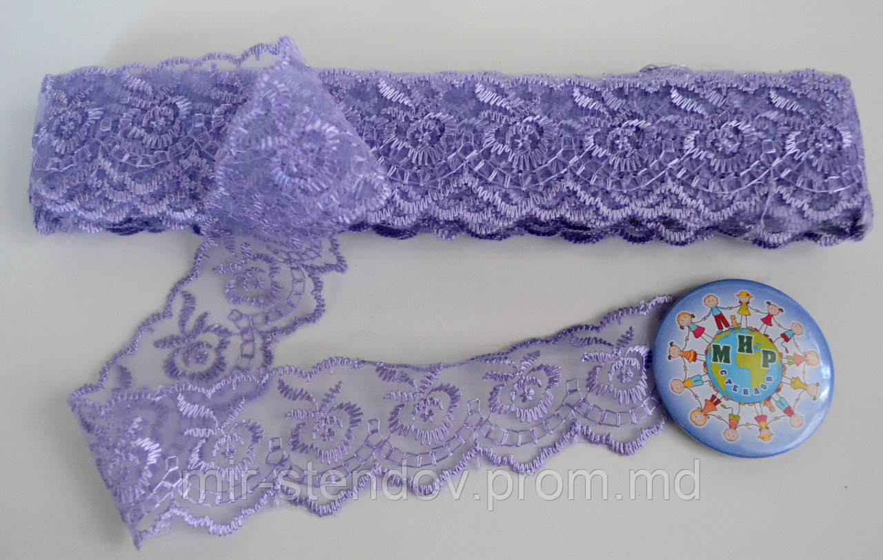 Лента кружевная Сиреневая, фото 1