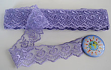 Лента кружевная Сиреневая