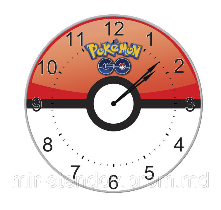 Часы настенные Покемон Го логотип - фото 1 - id-p5995103