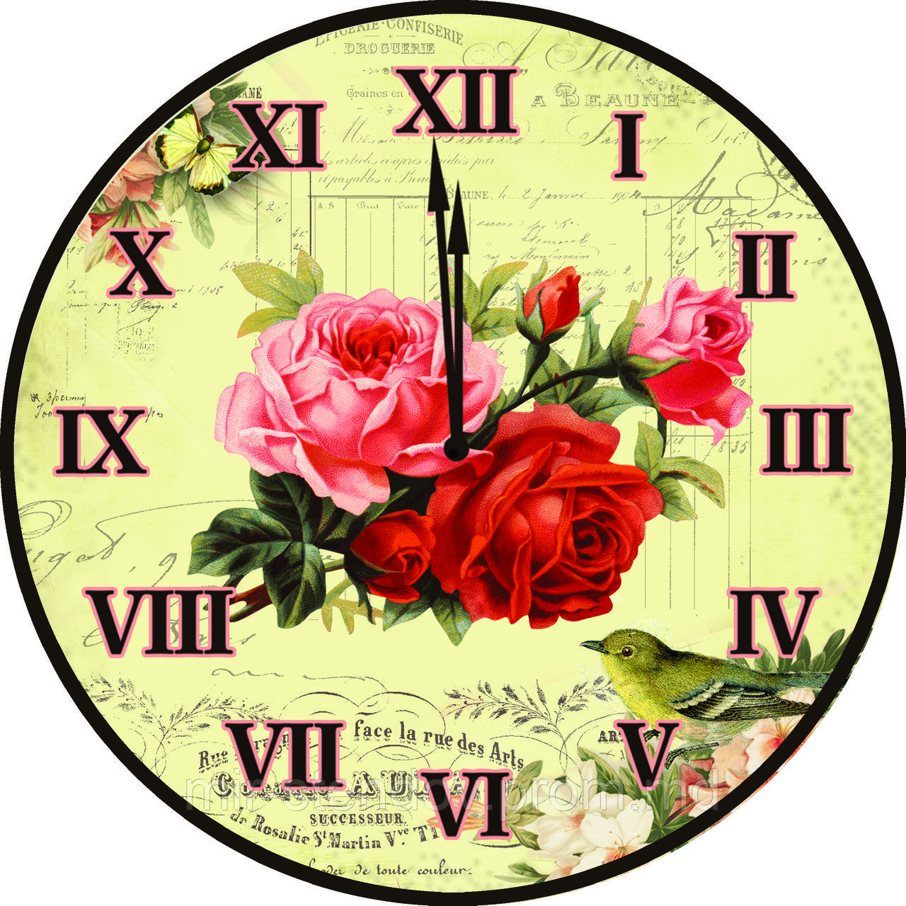 Часы настенные Винтажные розы - фото 1 - id-p5995176