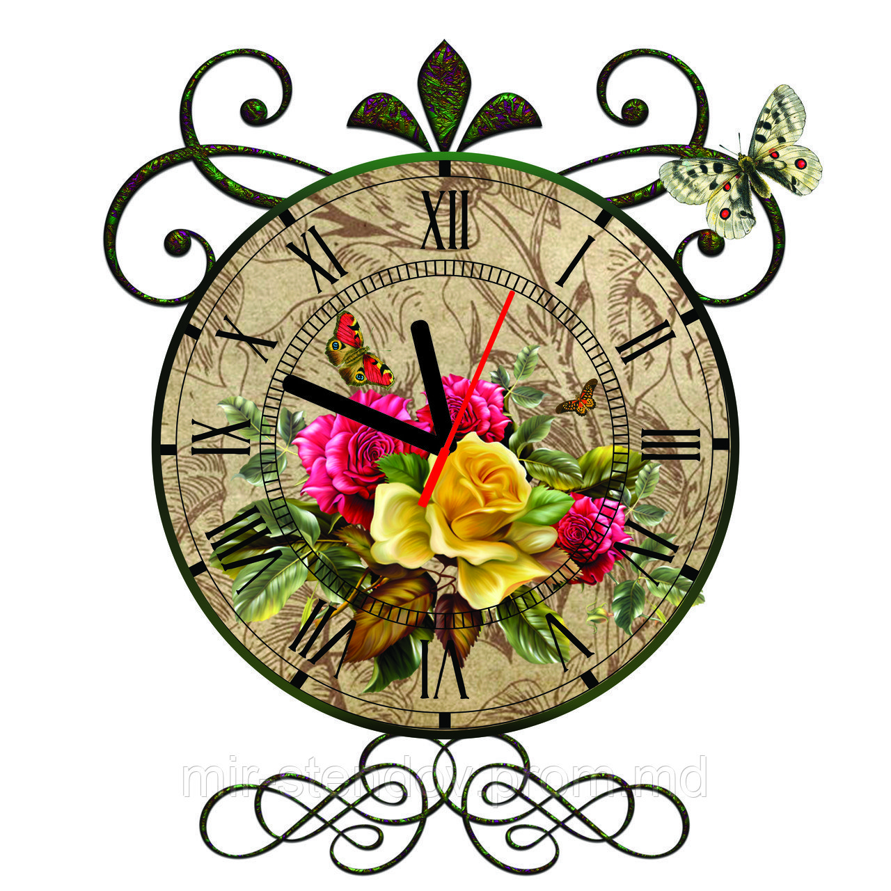 Часы настенные Роза Винтаж - фото 1 - id-p5995223